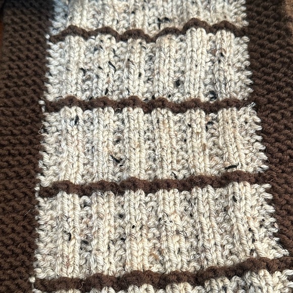 Handmade Stone Flecked Acrylic Chunky Ribbed Winter Scarf - Picture 6 of 6